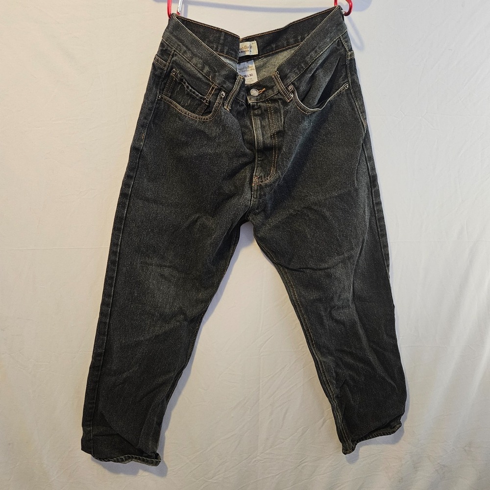 Beyond The Limit Mens Y2K Black Premium Denim Classic Jeans Pants Size 36x32